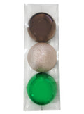 Navidad - 3 PC esferas 7.5" variante bronce (color a escoger)
