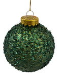 Navidad - Ornamento de esferas con brillo (color a escoger)