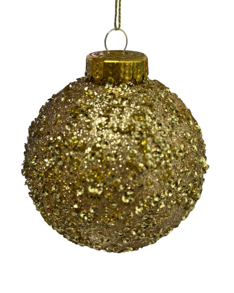 Navidad - Ornamento de esferas con brillo (color a escoger)