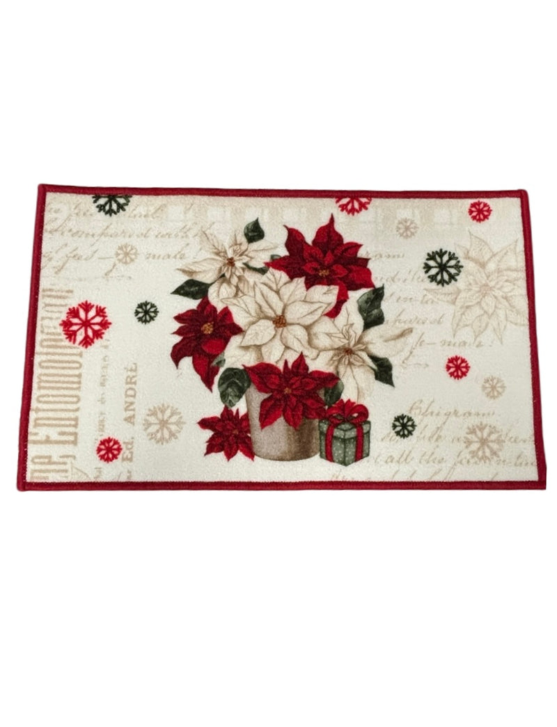 Navidad - Alfombra 17"x28" diseños impresos de navidad.