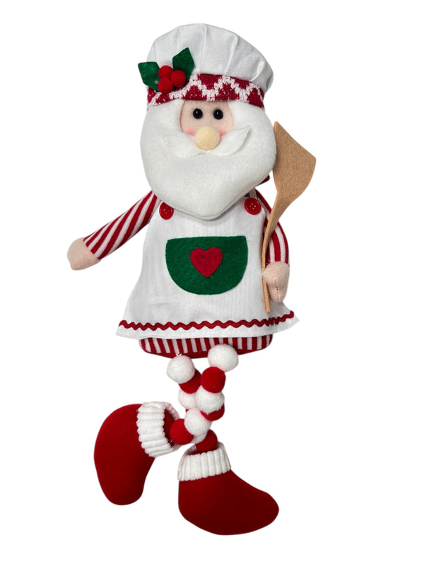 Navidad - Coordinado de pareja Santa Chef's sentados (estilo a escoger)