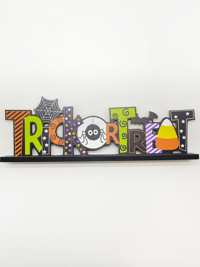 Halloween-  Decoración de madera para mesa (estilo a escoger)
