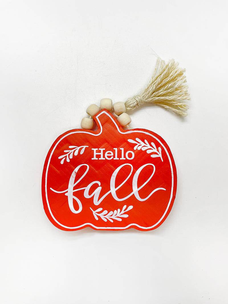 Otoño - Placas decorativas en madera para mesa, estilos a escoger. 9"x4"