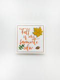 Otoño - Bloque decorativo de madera estilos a escoger. 4"x4"