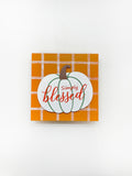 Otoño - Bloque decorativo de madera estilos a escoger. 4"x4"