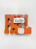 Otoño - Placa Decorativa para mesa (Hello Fall) colores a escoger.