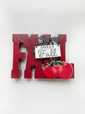 Otoño - Placa Decorativa para mesa (Hello Fall) colores a escoger.