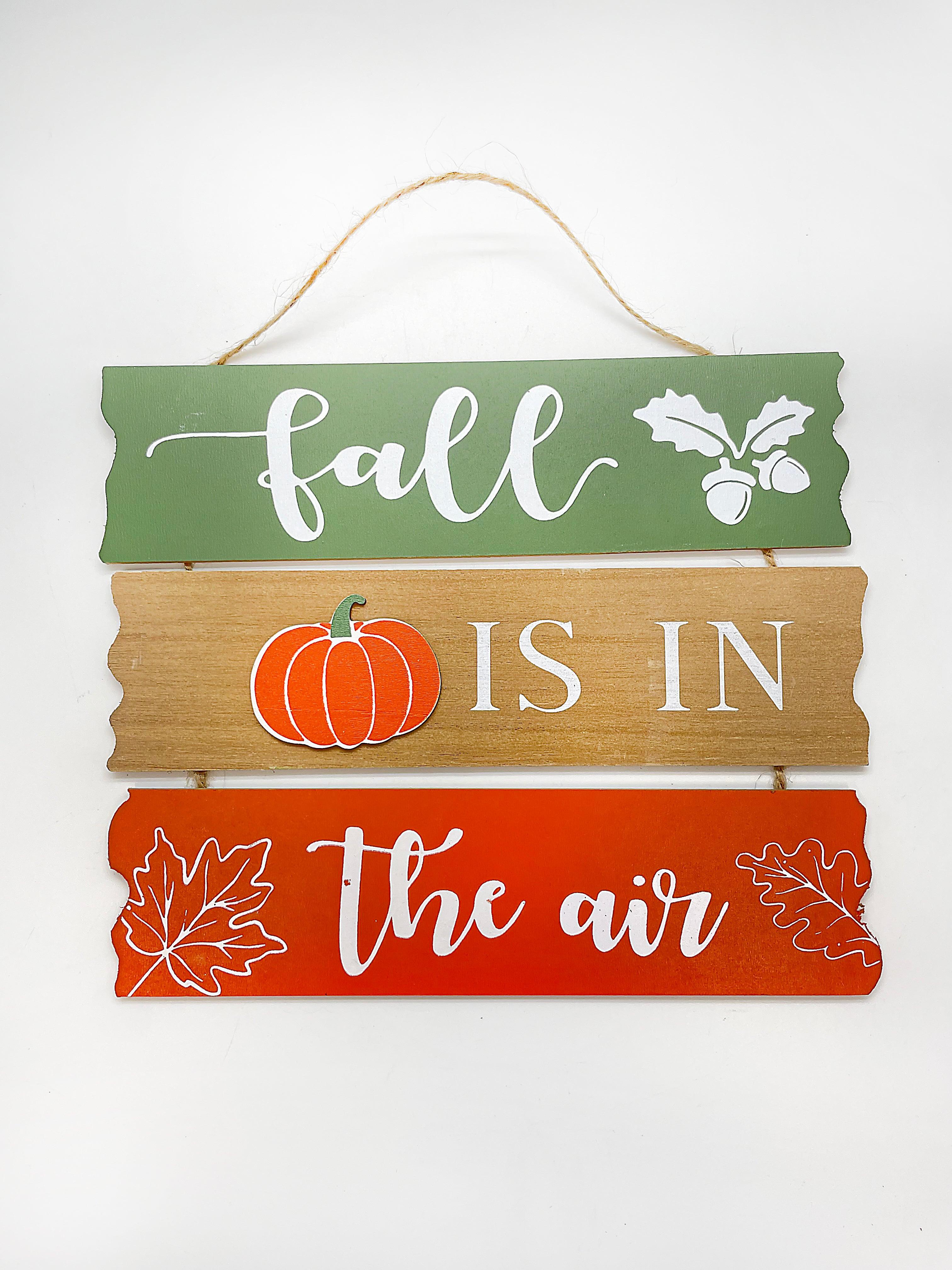 Otoño - Decoración Colgante de Madera | 2 Estilos 10.4" x 8.9"