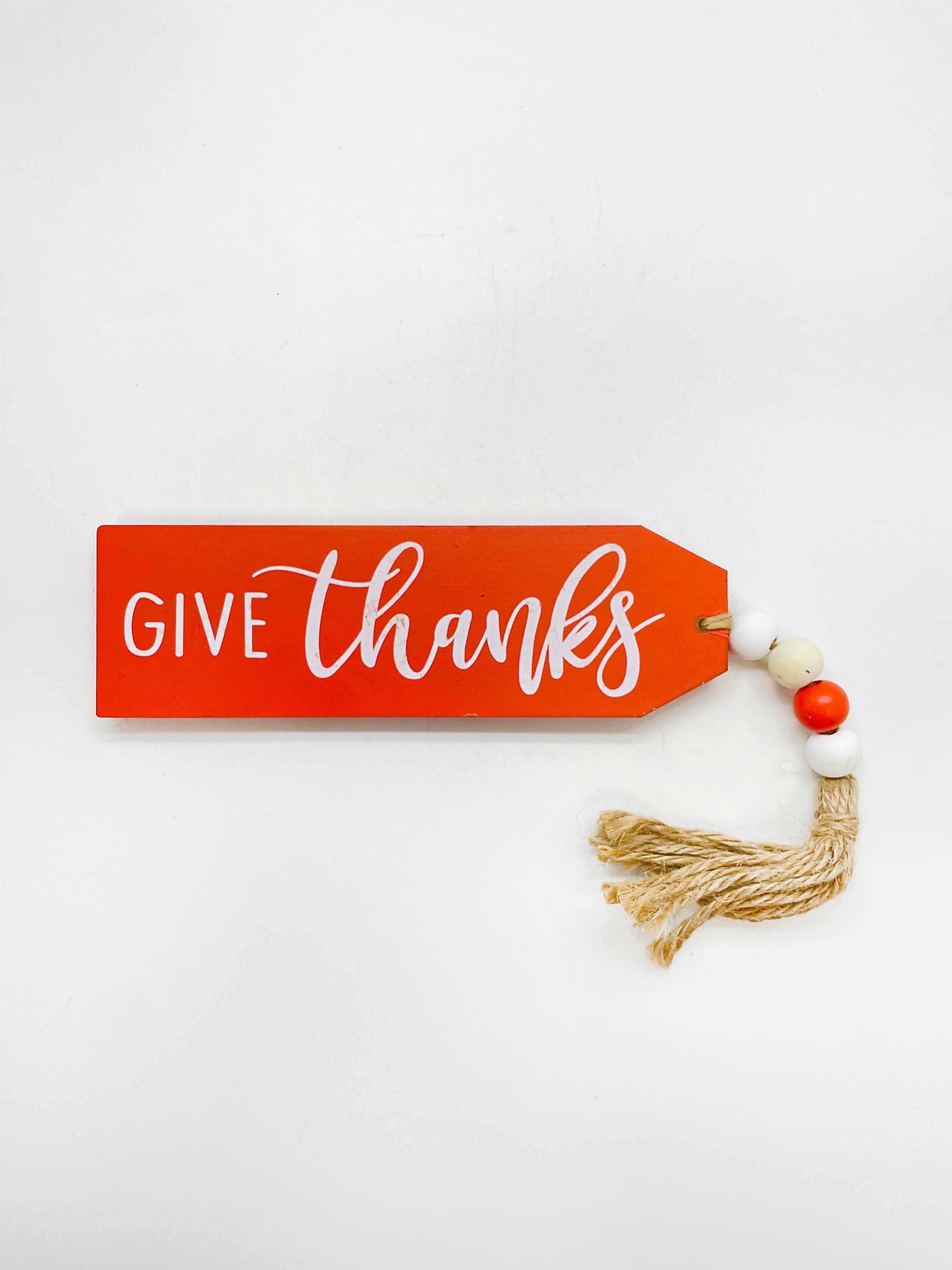 Otoño - Wood Harvest Tag Table Decor 3 Estilos | 7.1" x 2.2"