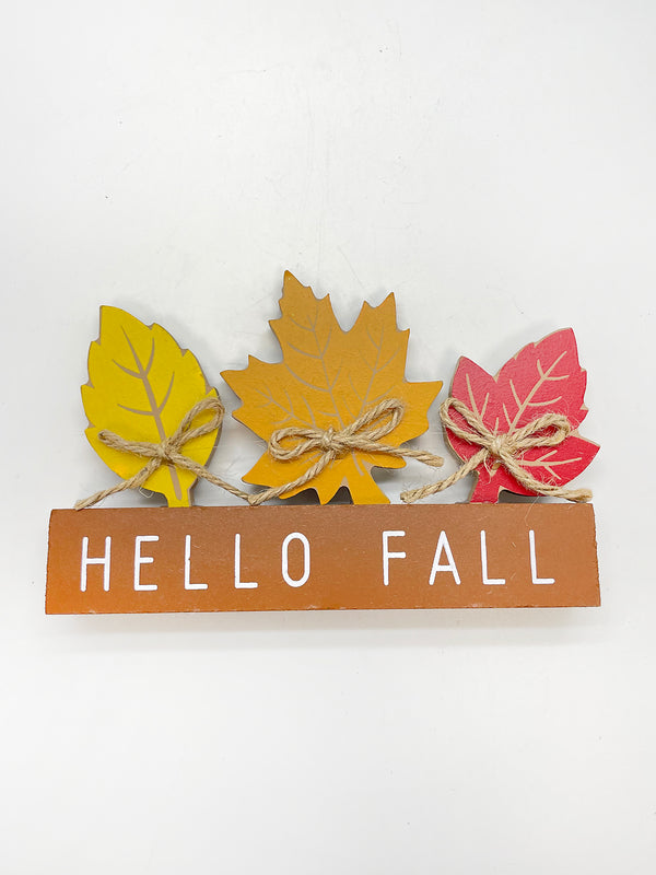 Otoño - Decoración de madera para mesa, mensaje a escoger. 6.75"x4.50"