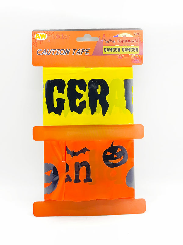 Halloween- 2PC Cinta decorativa "Happy Halloween" & "Danger Danger"