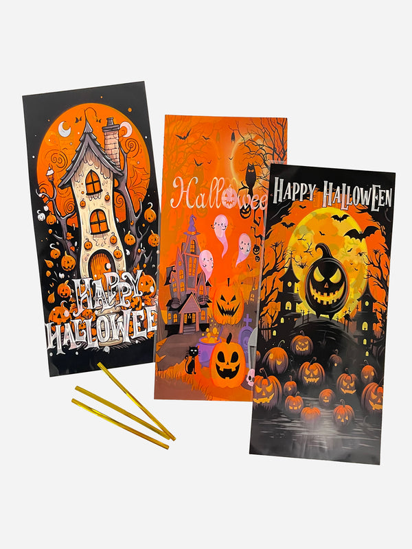 Halloween - 20PC "Hello Halloween" Bags and Gold Clasp