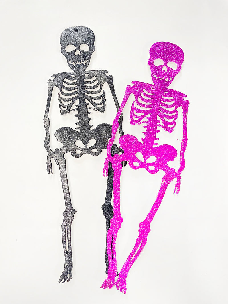 Halloween- Esqueleto decorativo con brillo 20" (colores a escoger)