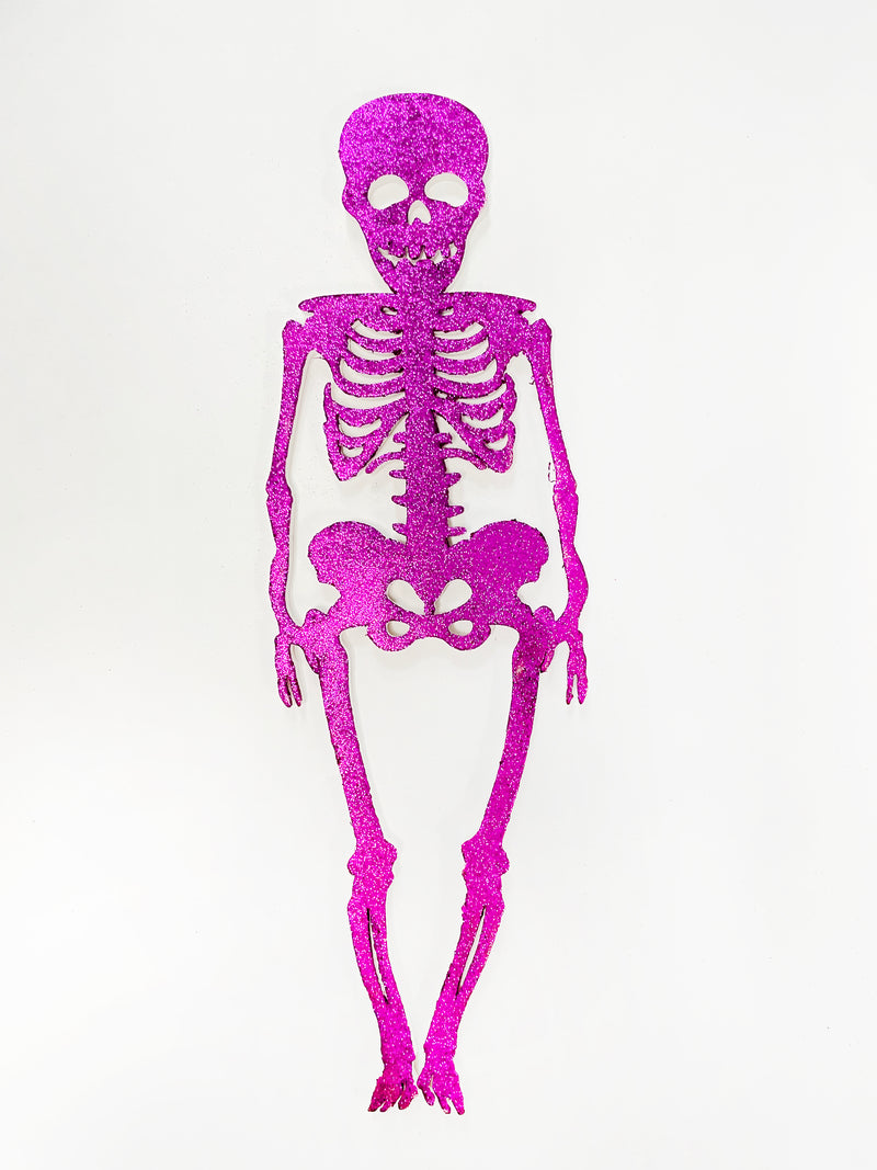 Halloween- Esqueleto decorativo con brillo 20" (colores a escoger)