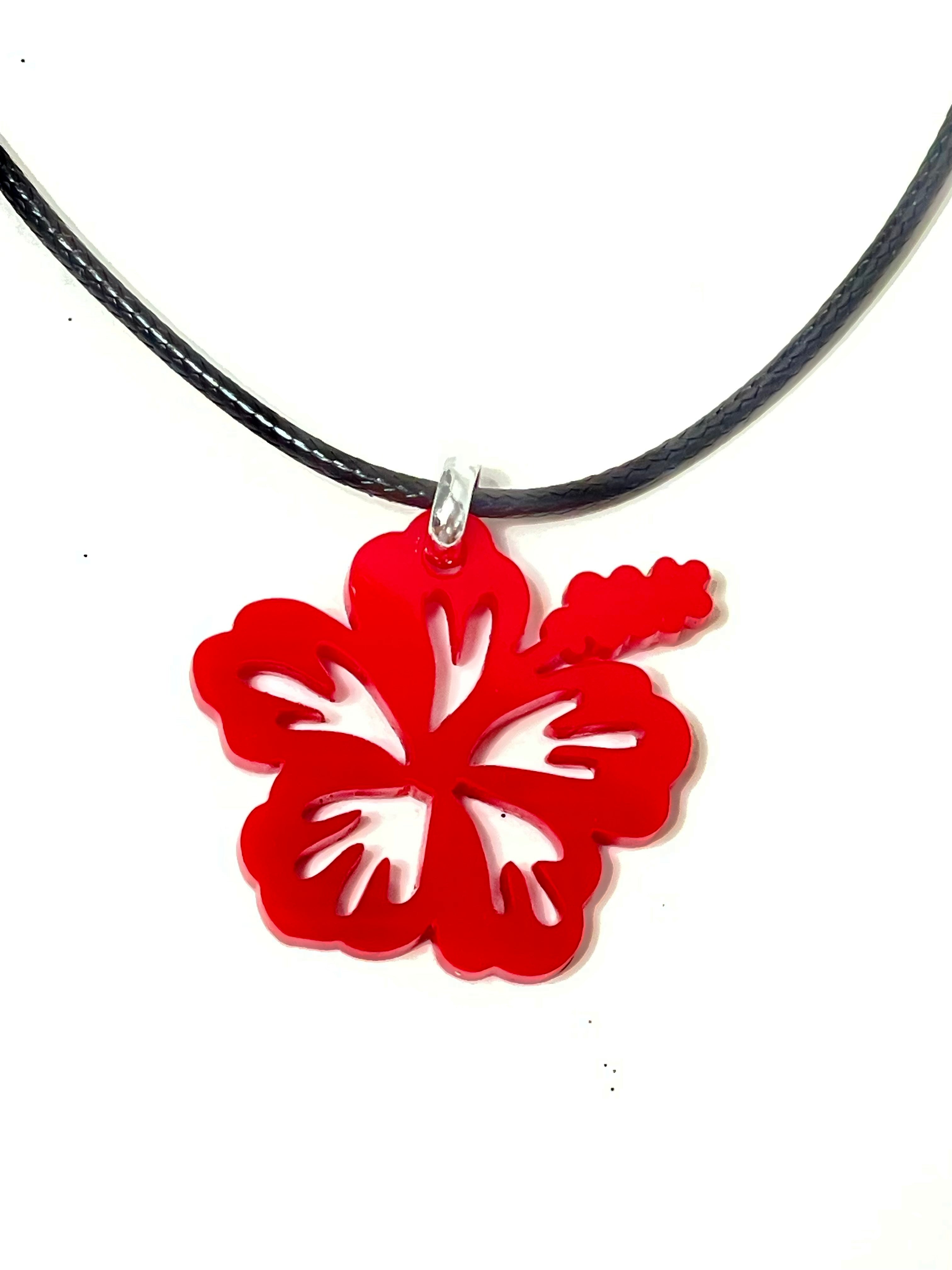 Artesanía de Puerto Rico-  Collar souvenir amapola