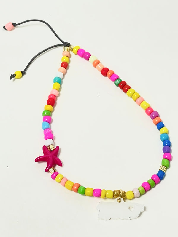 Artesanía de Puerto Rico-  Tobillera PR souvenir