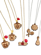 Artesanía de Puerto Rico-  Collar PR souvenir 10.5" (estilos a escoger)