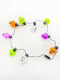 Halloween - LED Plastic Necklace with Skull