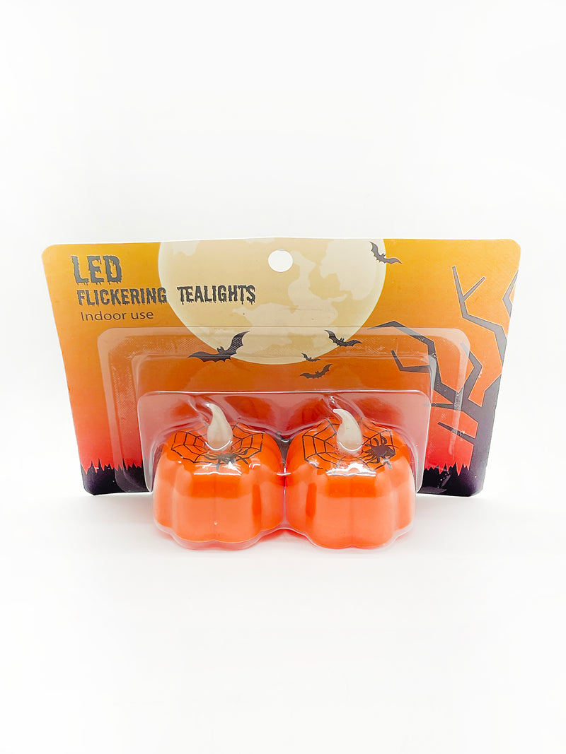 Halloween-  Flickering tealights 2PC