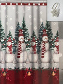 Navidad - Cortina de baño con ganchos de resina incluidos (estilos a escoger)