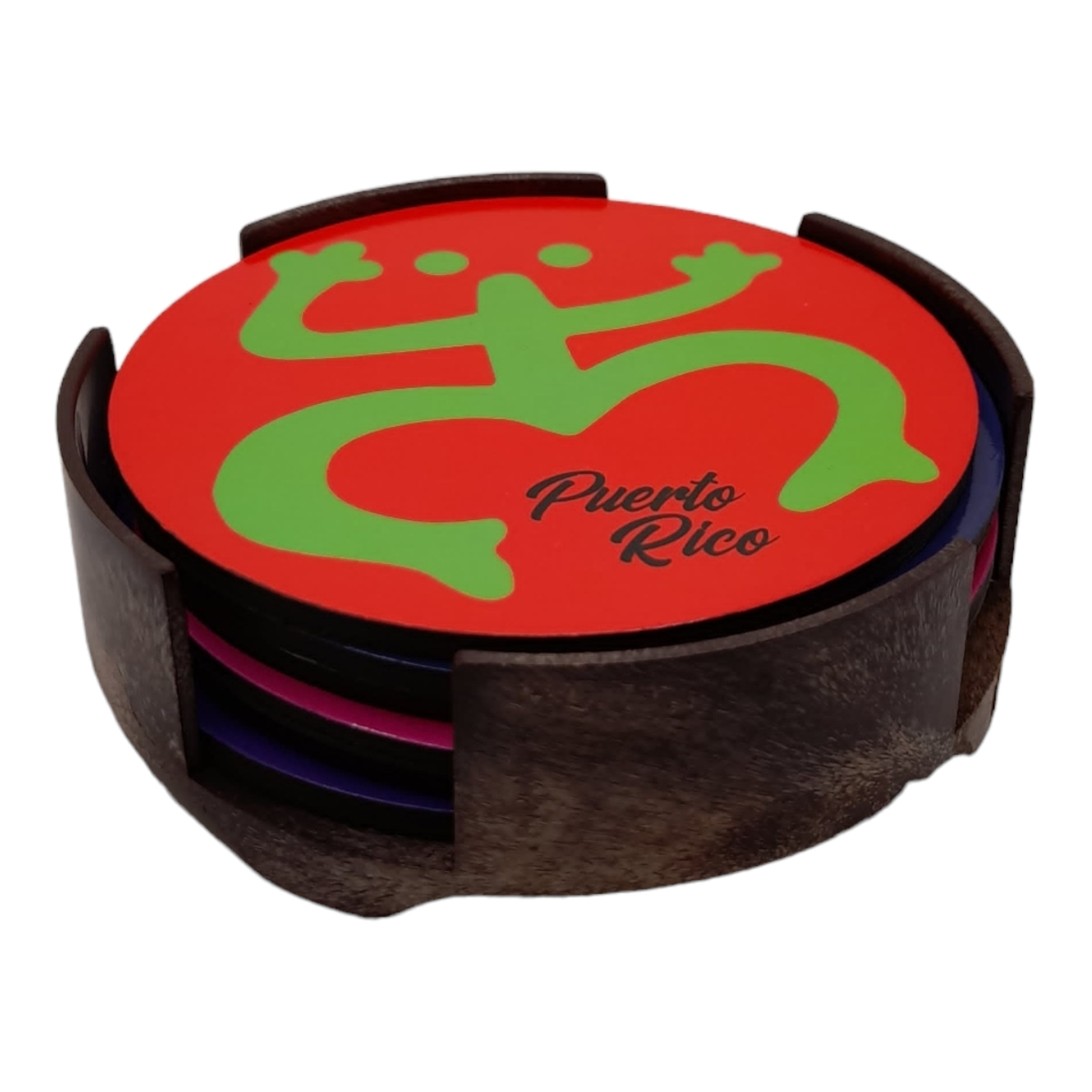 Puerto Rico Souvenir - Round Coasters (6pcs)