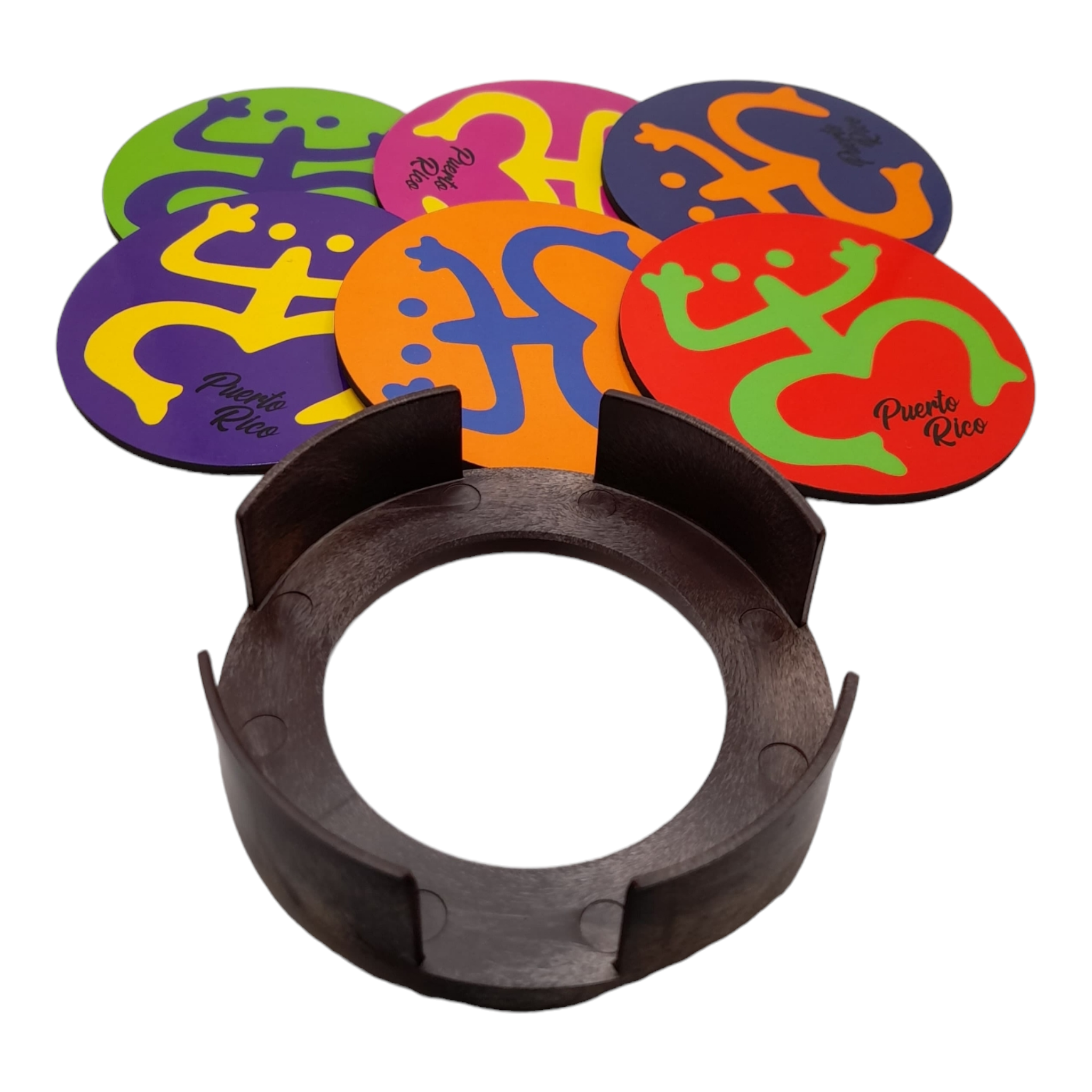 Puerto Rico Souvenir - Round Coasters (6pcs)