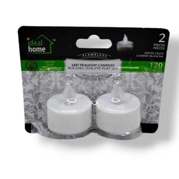 Ideal Home - Tealights LED Luz Blanca 2 pack