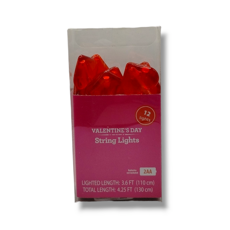 Valentine's Day String Lights (12 Lights)