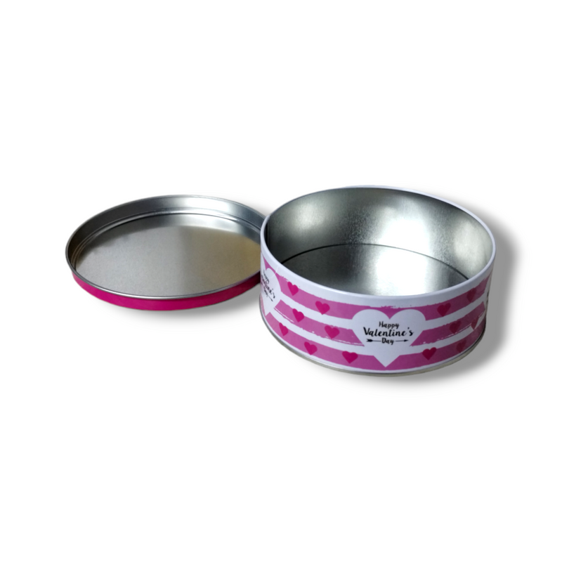 Valentine's Day Small Round Tin Can