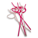 Valentine's Day Heart Shaped Straws (6pc)