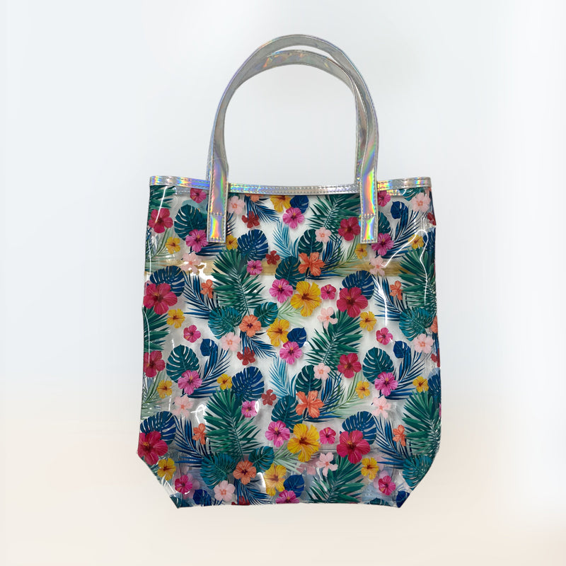 AW Travel - Bolso de Mano Transparente con Amapolas