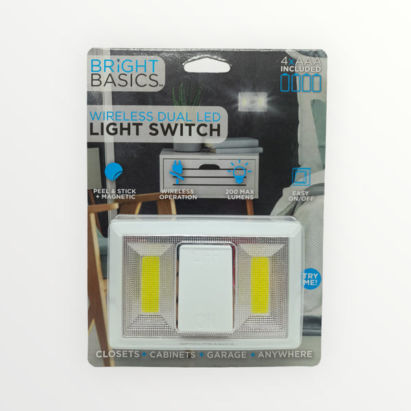 Bright Basics - Wireless Dual Led Light Switch (4xAAA INCLUDED)
