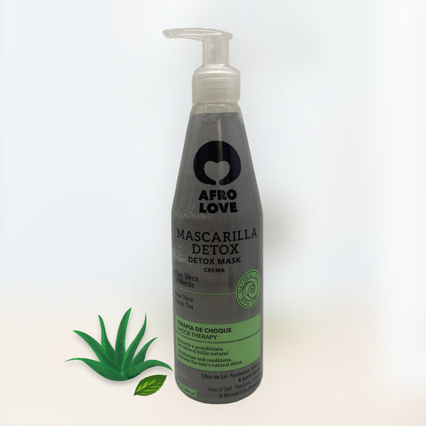 Afro Love - Mascarilla DETOX Aloe Vera & Té Verde 10oz