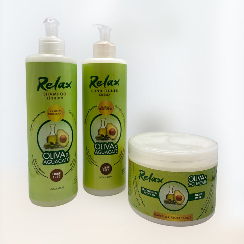 Relax - Linea Oliva & Aguacate (Cabellos Procesados)