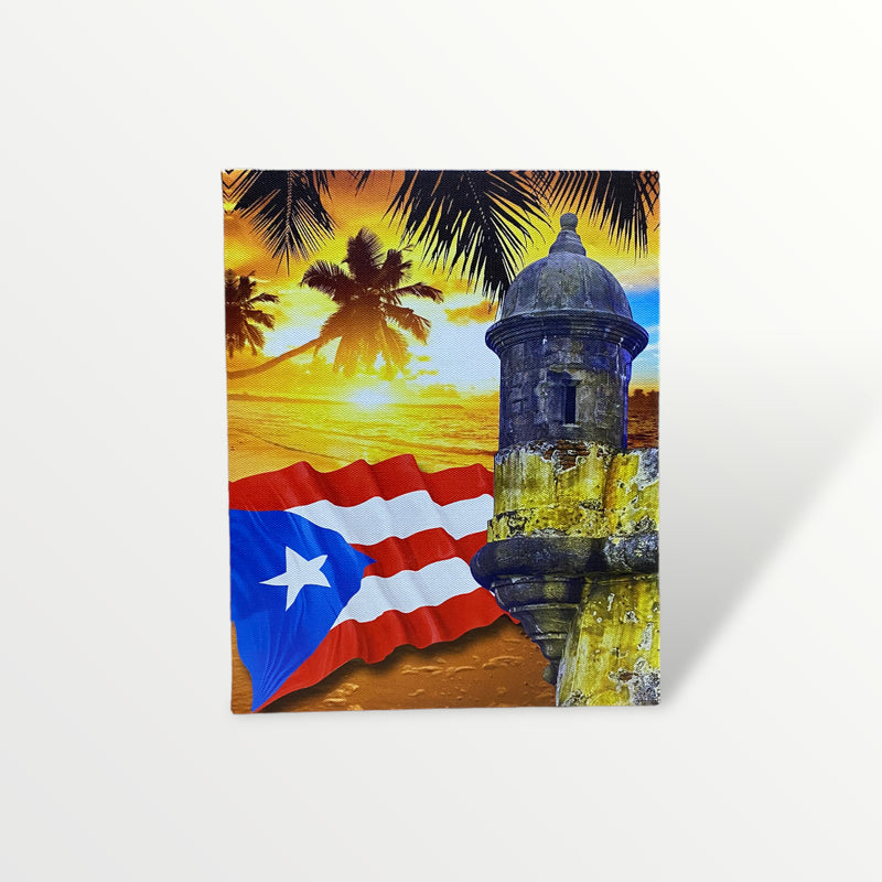 Souvenir from Puerto Rico - Small Canvas Painting