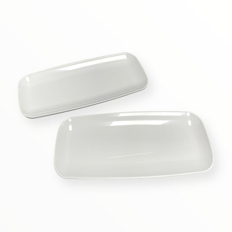 Plastique - Bandeja Blanca Rectangular 4pcs