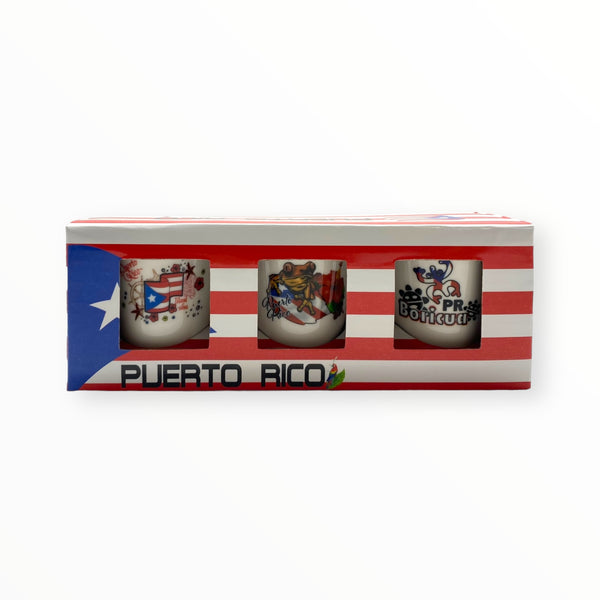 Souvenirs de Puerto Rico - Set Shot Glasses (3pcs / Variedad)