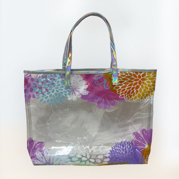 AW Travel - Bolso de Mano Transparente con Flores