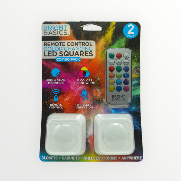 Bright Basics - Remote Control Color Changing Led Squares 2pack