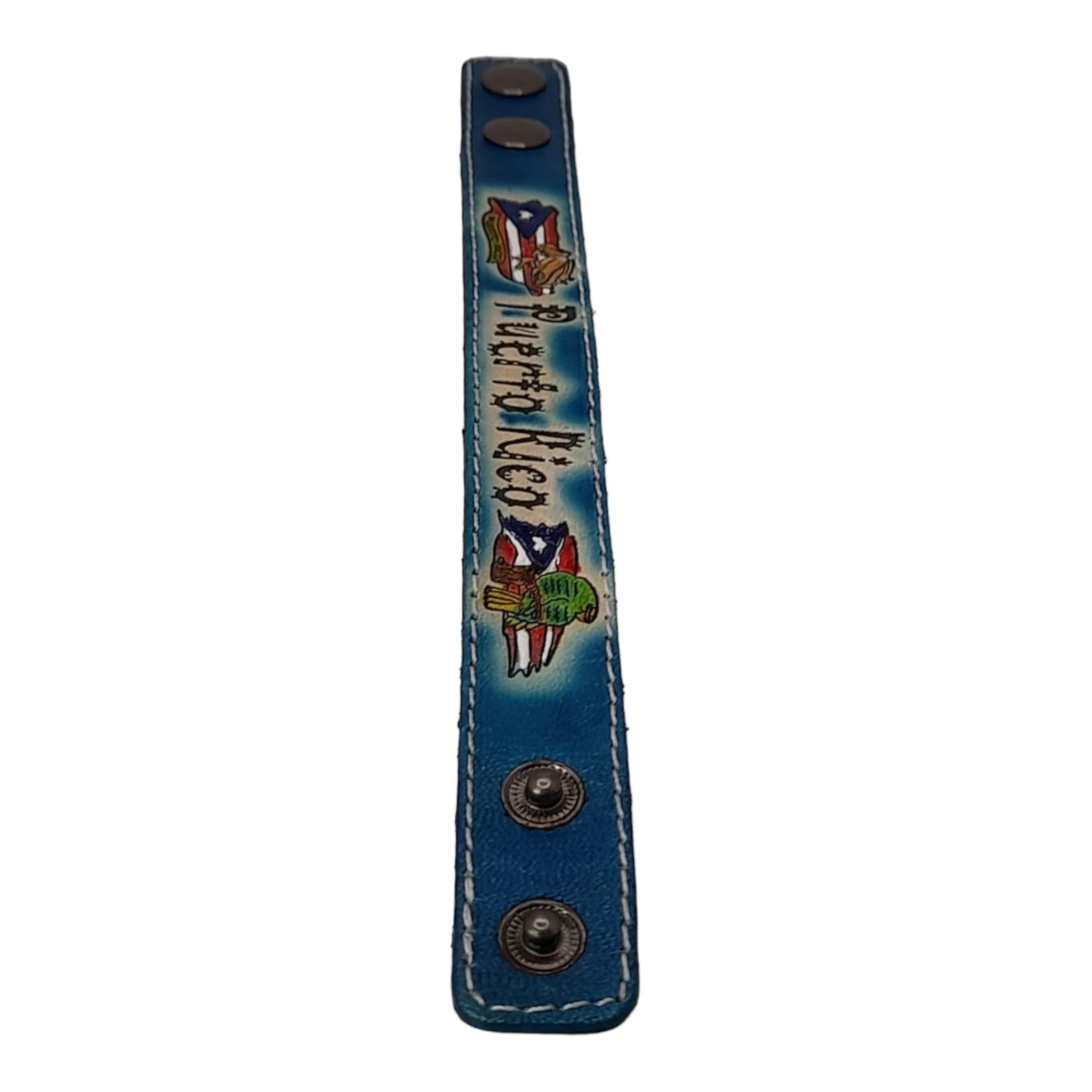 Souvenir de PR - Pulsera de Cuero (Medium)