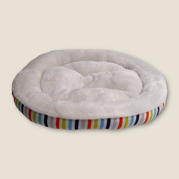 AW Pets - Cama Redonda Para Mascota Estilo Rayas