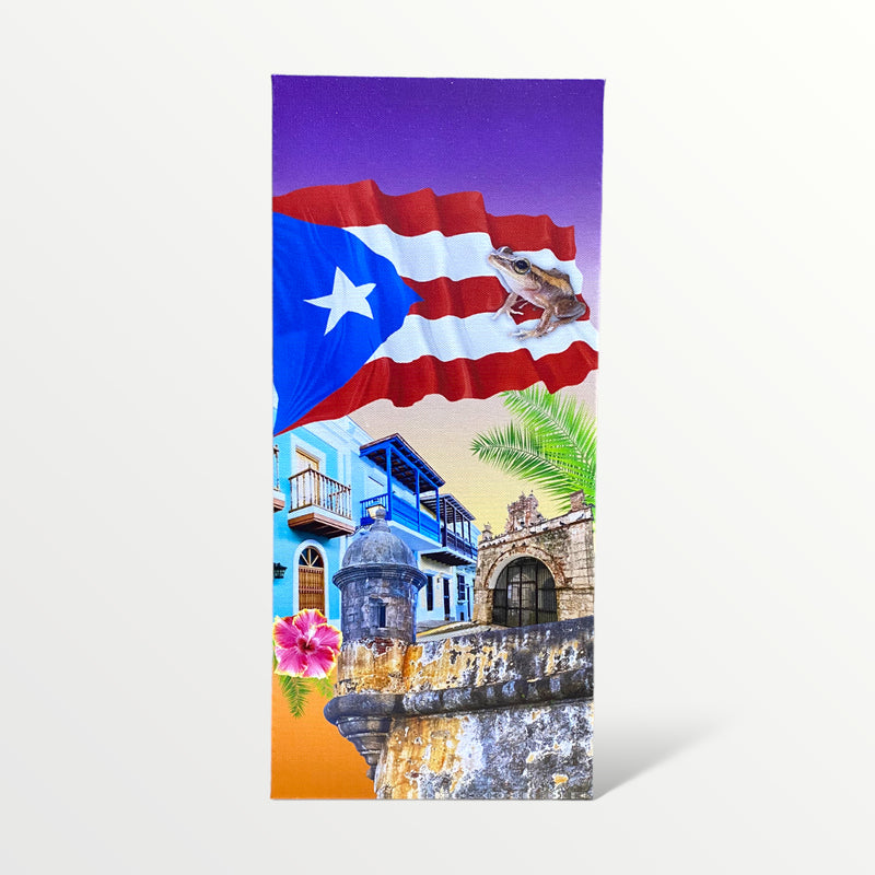 Souvenir de Puerto Rico - Cuadro en Canvas Largo