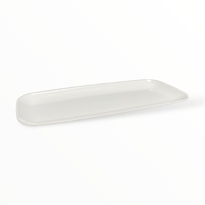 Plastique - Bandeja Blanca Rectangular 4pcs