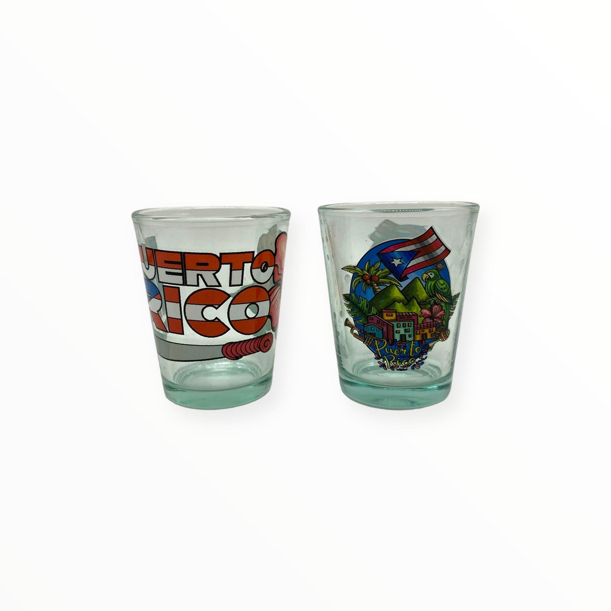Souvenirs de Puerto Rico - Shot Glasses 2pcs (Variedad de estilos a escoger)