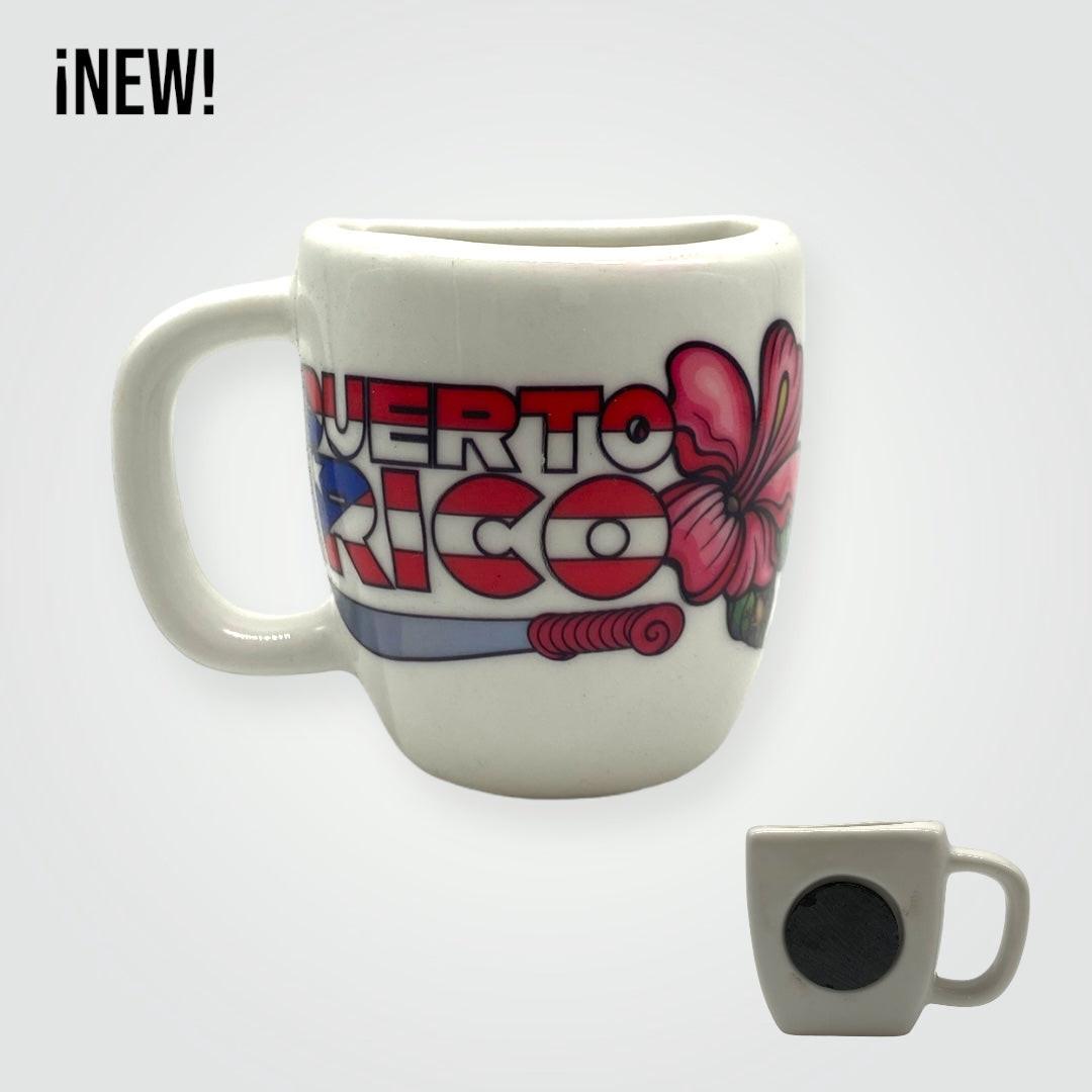 Souvenir de Puerto Rico - Mini Tazas con Imán para Decoración