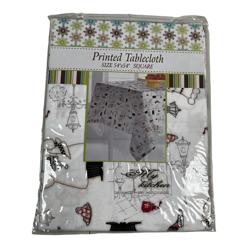 Printed Tier and Swag Set - Printed Tablecloth (54" x 54" Square)