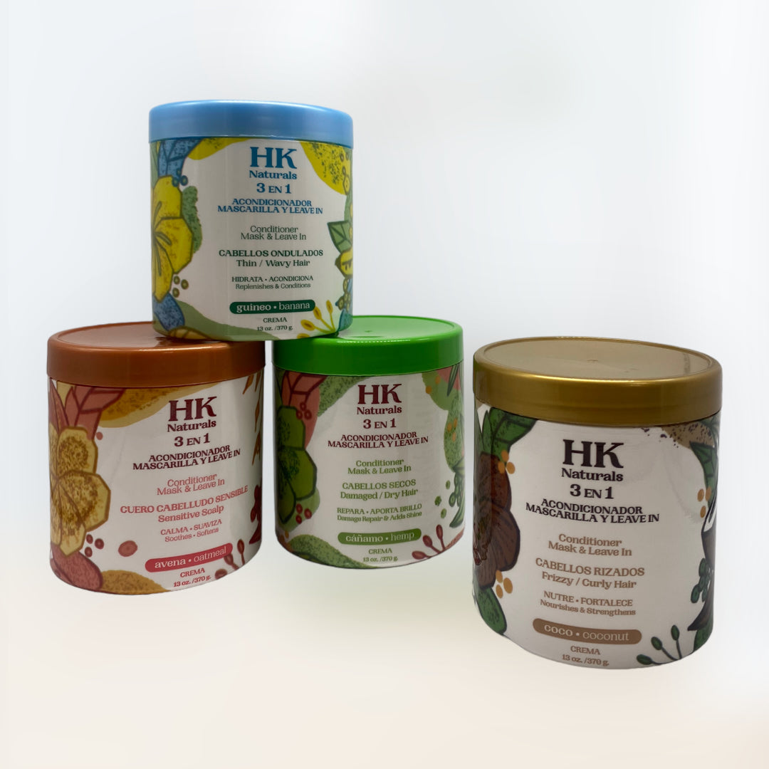 HK Naturals - 3 in 1 Conditioner, Mask and Leave-in 13oz
