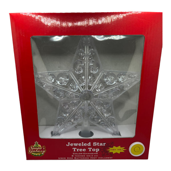 Christmas Decoration - Jeweled Star Tree Top 8"