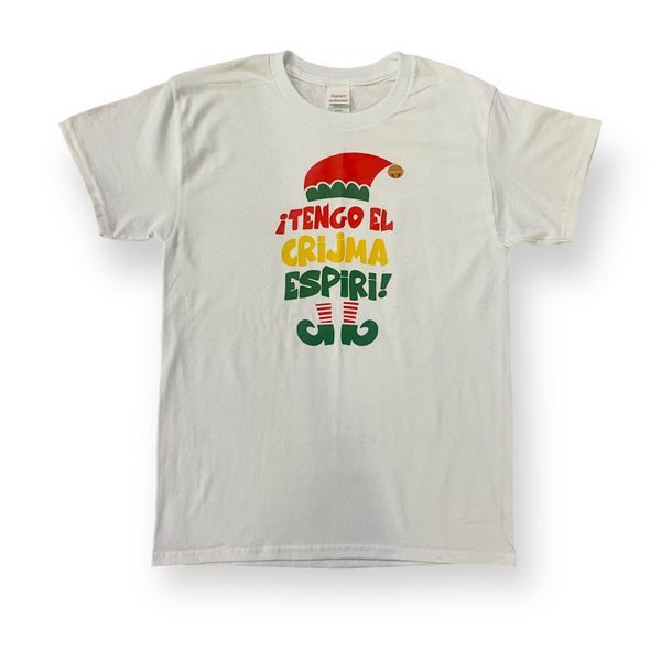 T-Shirts Navidad Boricua - ''¡Tengo El Crijma Espiri!'' (Size Adulto)