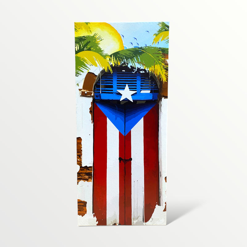 Souvenir de Puerto Rico - Cuadro en Canvas Largo